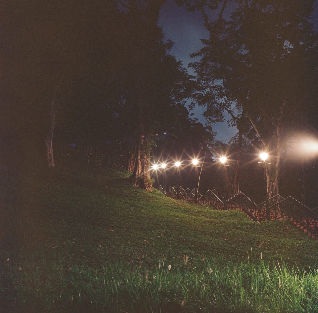 Stairs in Fort Canning: Late Night Photography